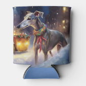 Greyhound Weihnachtsfeiertag Dosenkühler (Vorderseite)