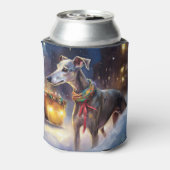 Greyhound Weihnachtsfeiertag Dosenkühler (Kanne Rückseite)