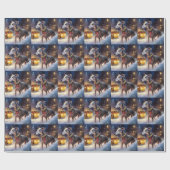 Greyhound Weihnachtsfeiertag Geschenkpapier (Flach)