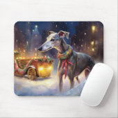 Greyhound Weihnachtsfeiertag Mousepad (Mit Mouse)