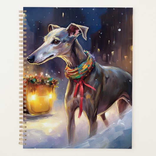 Greyhound Weihnachtsfeiertag Planer (Vorderseite)