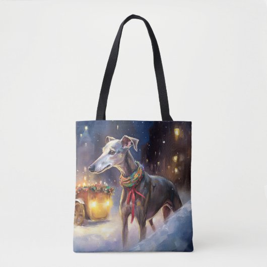Greyhound Weihnachtsfeiertag Tasche (Vorderseite)