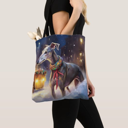 Greyhound Weihnachtsfeiertag Tasche (Von Nahem)