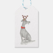Greyhound Weihnachtsgeschenk-Tags Geschenkanhänger (Vorderseite)