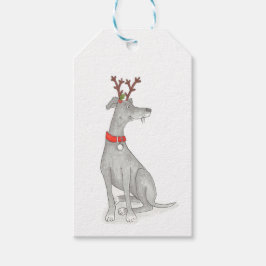 Greyhound Weihnachtsgeschenk-Tags Geschenkanhänger