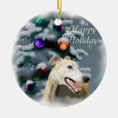 Greyhound Weihnachtsgeschenke Ornament (Vorne)