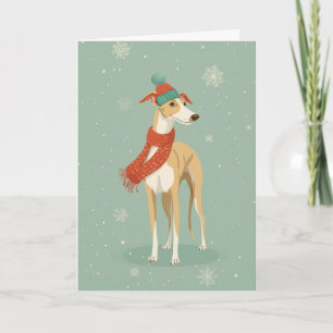 Greyhound-Weihnachtsgruß Karte