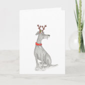 Greyhound Weihnachtskarte Karte (Vorderseite)