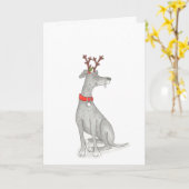 Greyhound Weihnachtskarte Karte (Gelbe Blume)