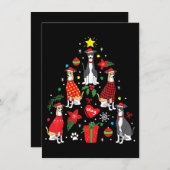 Greyhound Weihnachtsschmuck Mama Einladung (Vorne/Hinten)