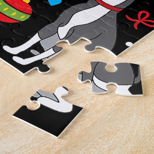 Greyhound Weihnachtsschmuck Mama Puzzle (Seite)