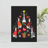 Greyhound Weihnachtsschmuck Tree Hund Mama Einladung (Stehend Vorderseite)