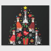 Greyhound Weihnachtsschmuck Tree Hund Mama Geschenkpapier (Flach)