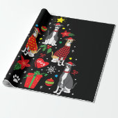 Greyhound Weihnachtsschmuck Tree Hund Mama Geschenkpapier (Ungerollt)