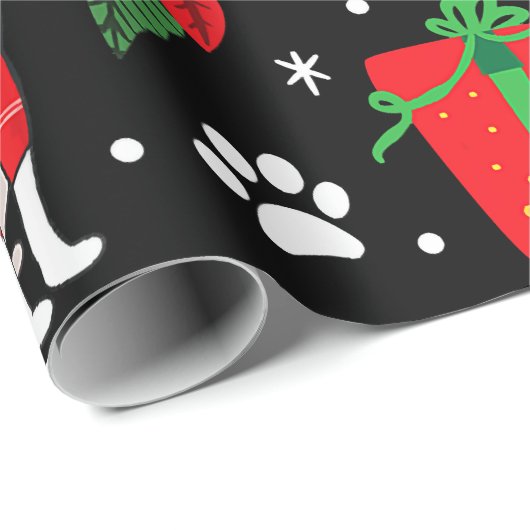 Greyhound Weihnachtsschmuck Tree Hund Mama Geschenkpapier (Rolleneckpunkt)