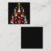 Greyhound Weihnachtsschmuck Tree Hund Mama Quadratische Visitenkarte (Vorne/Hinten)