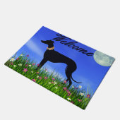 Greyhound Welcome  Fußmatte (Schrägansicht)