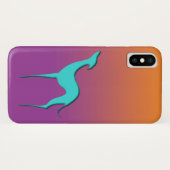 Greyhound Whippet dog Blue Orange lila Ombre Case-Mate iPhone Hülle (Rückseite (Horizontal))