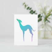 Greyhound Whippet Dog Silhouette Postkarte (Stehend Vorderseite)