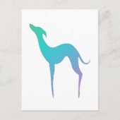 Greyhound Whippet Dog Silhouette Postkarte (Vorderseite)