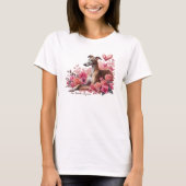 Greyhound, Whippet, Iggy oder Galgo Romantic T-Shirt (Vorderseite)