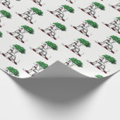 Greyhound Whippet mit Baumkronen-Wappen-Emblem Geschenkpapier (Ecke)