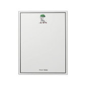 Greyhound Whippet mit Baumkronen-Wappen-Emblem Notizblock (Rotiert)