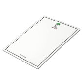 Greyhound Whippet mit Baumkronen-Wappen-Emblem Notizblock (angewinkelt)