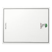 Greyhound Whippet mit Baumkronen-Wappen-Emblem Notizblock (Vorderseite)