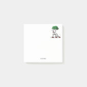 Greyhound Whippet mit Baumkronen-Wappen-Emblem Post-it Klebezettel (Vorderseite)