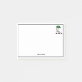 Greyhound Whippet mit Baumkronen-Wappen-Emblem Post-it Klebezettel (Vorderseite)