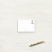 Greyhound Whippet mit Baumkronen-Wappen-Emblem Post-it Klebezettel (Auf Schreibtisch)