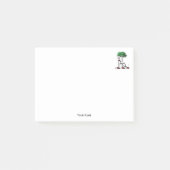 Greyhound Whippet mit Baumkronen-Wappen-Emblem Post-it Klebezettel (Vorderseite)