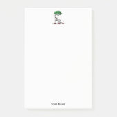 Greyhound Whippet mit Baumkronen-Wappen-Emblem Post-it Klebezettel (Vorderseite)