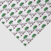 Greyhound Whippet mit Baumkronen-Wappen-Emblem Seidenpapier (Ausschnitt)