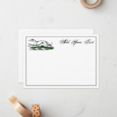 Greyhound Whippet mit Heraldic Wappen Note Card Mitteilungskarte (Vorderseite/Rückseite Beispiel)