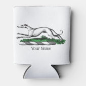 Greyhound Whippet Running Heraldic Wappen Emblem Dosenkühler (Vorderseite)