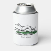 Greyhound Whippet Running Heraldic Wappen Emblem Dosenkühler (Kanne Rückseite)