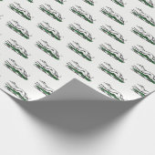 Greyhound Whippet Running Heraldic Wappen Emblem Geschenkpapier (Ecke)