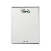 Greyhound Whippet Running Heraldic Wappen Emblem Notizblock (Rotiert)