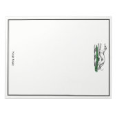 Greyhound Whippet Running Heraldic Wappen Emblem Notizblock (Vorderseite)