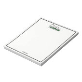 Greyhound Whippet Running Heraldic Wappen Emblem Notizblock (Rotiert)