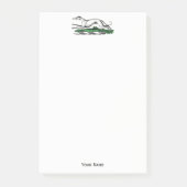 Greyhound Whippet Running Heraldic Wappen Emblem Post-it Klebezettel (Vorderseite)