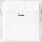 Greyhound Whippet Running Heraldic Wappen Emblem Runder Aufkleber (Tasche)