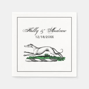 Greyhound Whippet Running Heraldic Wappen Emblem Serviette