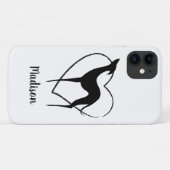 Greyhound whippet Silhouette und niedlicher Herzna Case-Mate iPhone Hülle (Rückseite (Horizontal))