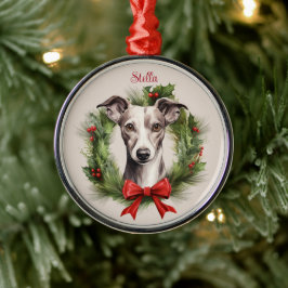 Greyhound Whippet Weihnachtsmann Gedächtnis Hunde Ornament Aus Metall