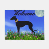 Greyhound Willkommen Fußmatte (Vorderseite)