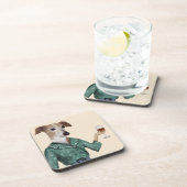 Greyhound Wine Snob Getränkeuntersetzer (Rechte Seite)