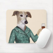 Greyhound Wine Snob Mousepad (Mit Mouse)